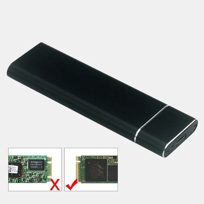USB3.1 M.2 SSD Enclosure Mobile Case Supports NVME Protocol To Type-C Solid Metal External Hard Disk Case Laptop Phone SSD Zpaxo