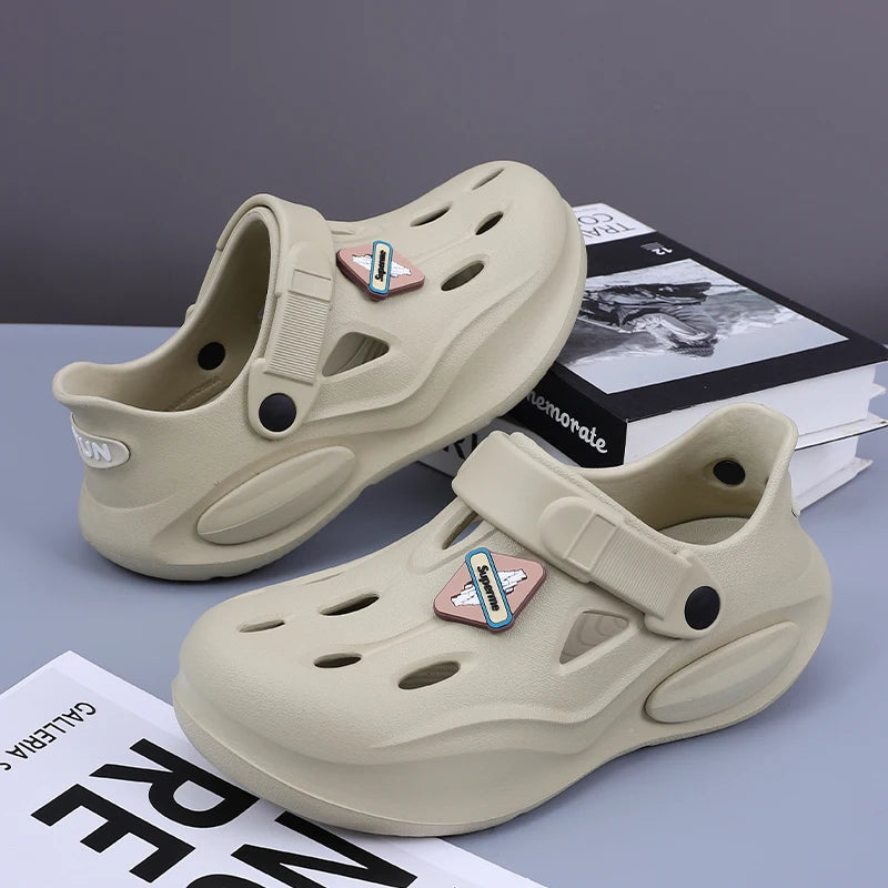 Summer Couple Clogs Slippers Men Women Thick Platform Sandals
