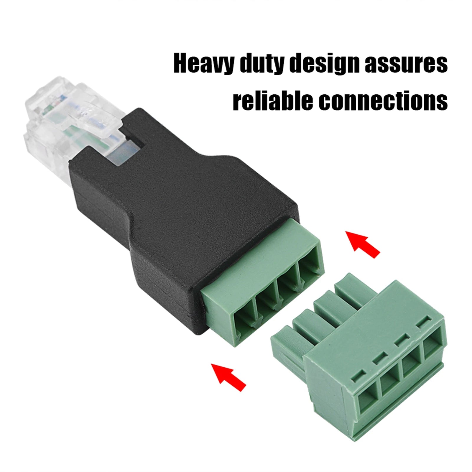 Ethernet Connector RJ11 6P4C Male 4 Pin Screw Terminal