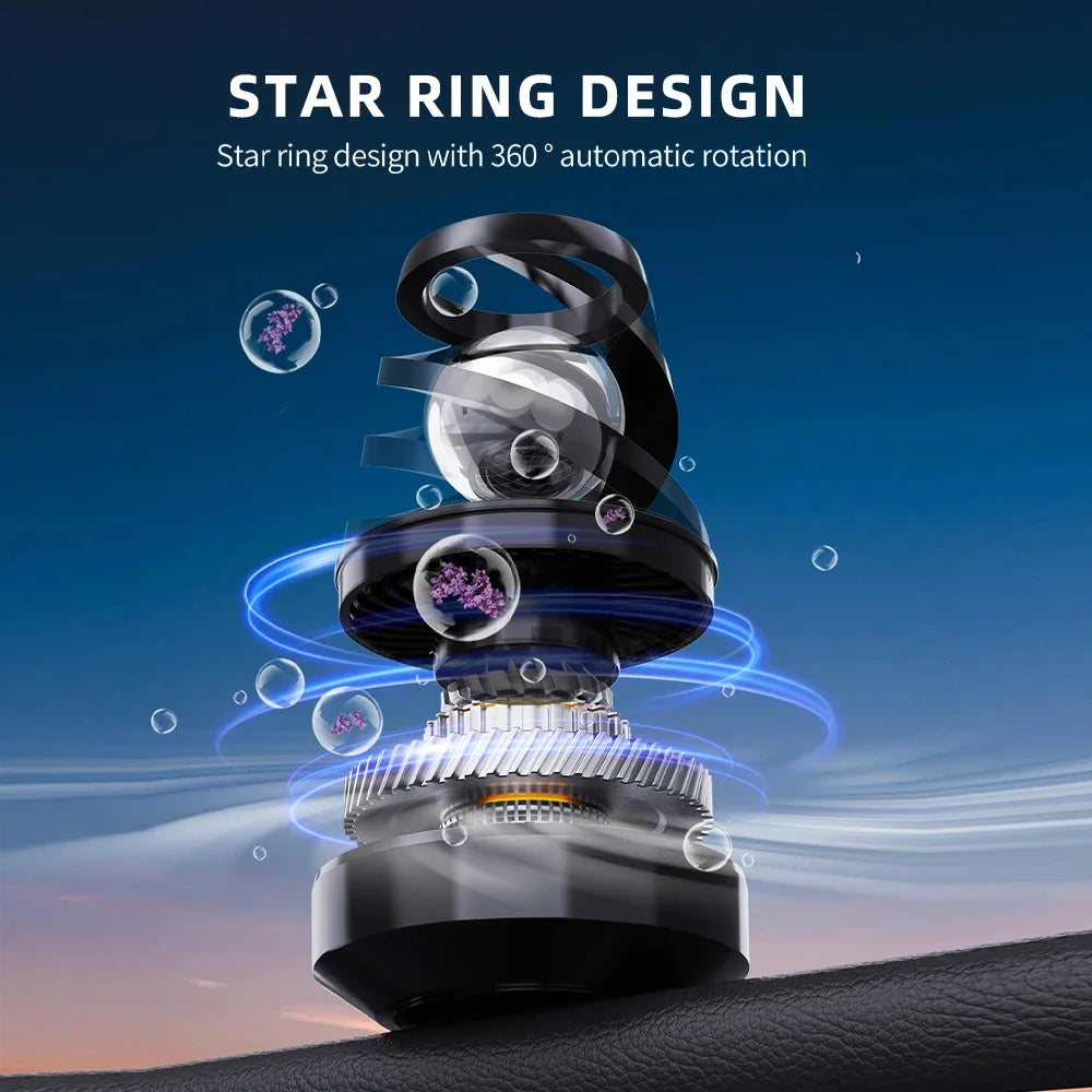 Levitation Car Solar Ornament Sun Power Rotation Car Fragrance Air Freshener Aromatherapy Smell Diffuser Interior Accessories Zpaxo