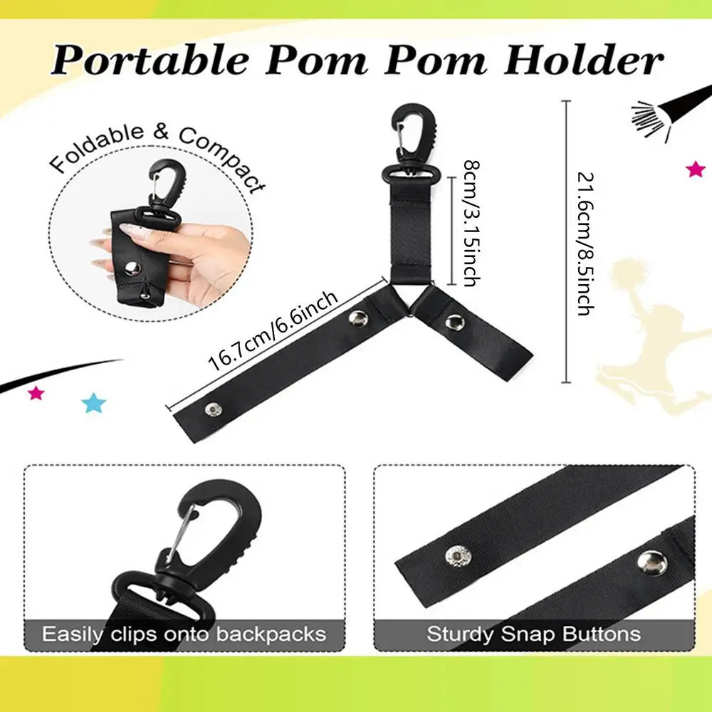 Pom Holder Cheer Bag Click Fastener Organizer Hanger Clip Dance