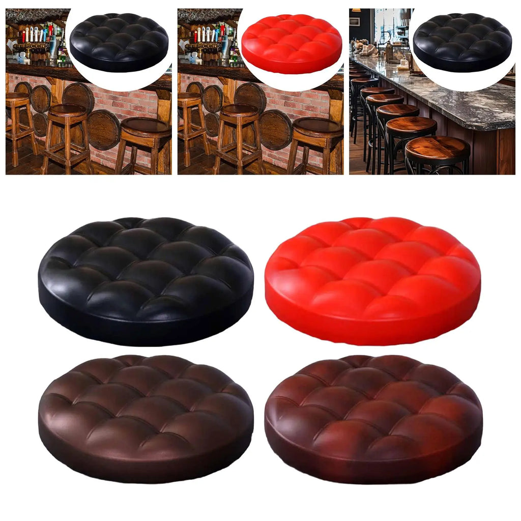 Barstool Seat Cushion PU Leather Cover Heavy Duty Round Rotate Chair Zpaxo