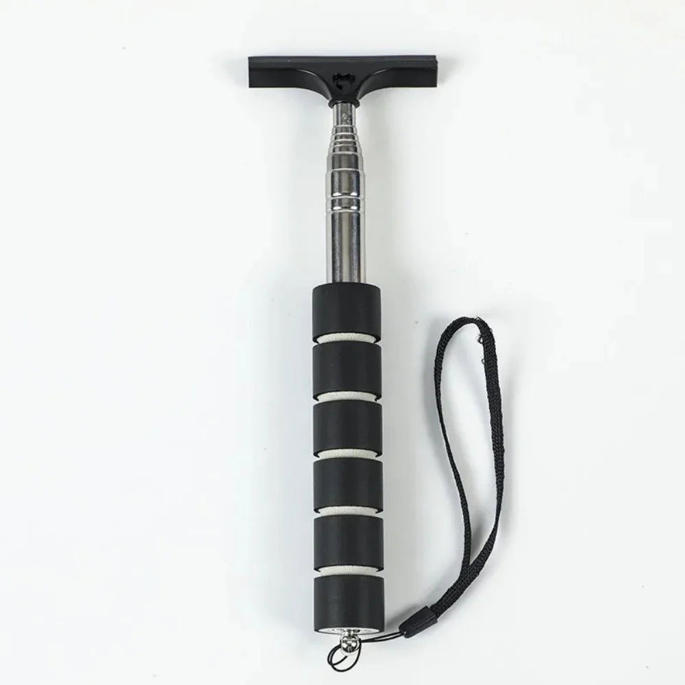 Telescopic Car Rearview Mirror Wiper & Auto Glass Brush Car Cleaning Tool Zpaxo B-Black