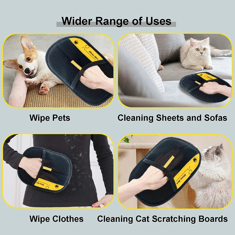 Pet Grooming Gloves Static Dedusting Brush Hair Remover Removing Dog