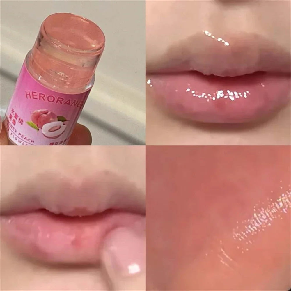 Transparent Coconut Fruit Lip Balm Care Moisturizing Fade Fine Lines Zpaxo 06 Peach