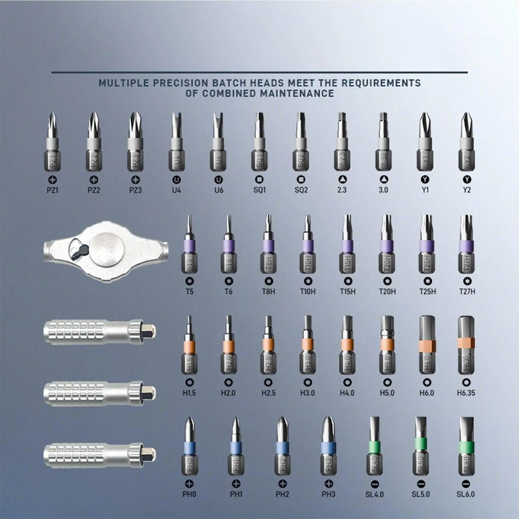 Magnetic Screwdriver Set 39-In-1 Portable Tool With Detachable Handle Computer Tools Repair Set For Electronics Computer Phone Zpaxo