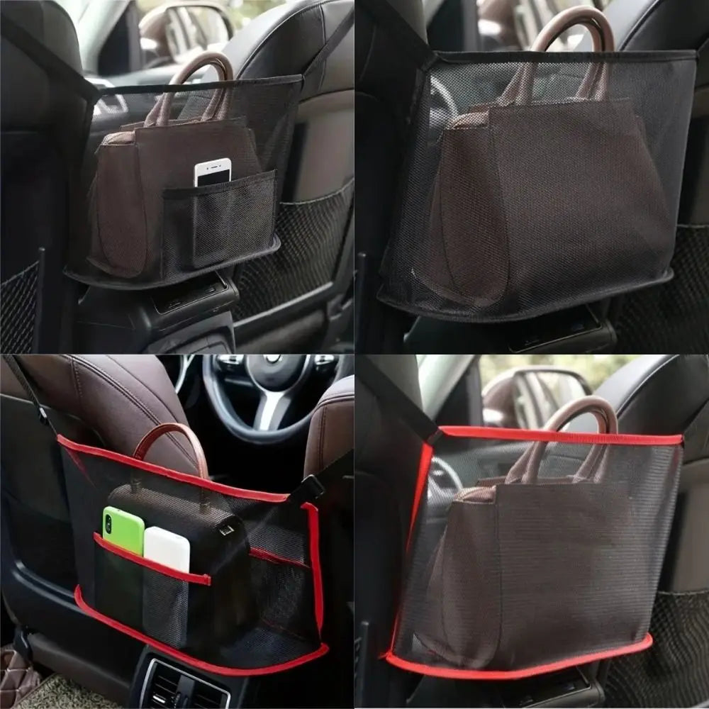 Large Capacity Car Seat Mesh Bag Convenient Hanging Storage Net Zpaxo