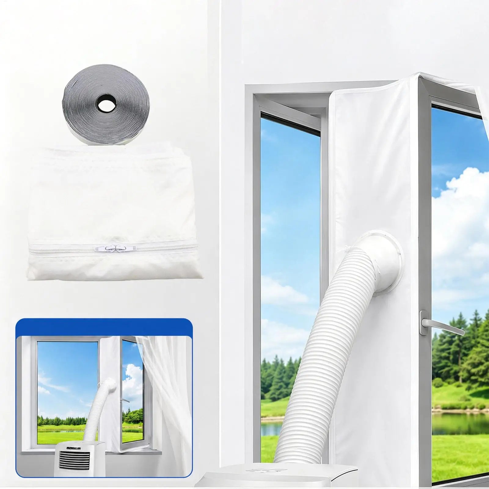 Portable AC Window Sealing Waterproof Air Conditioner Vent Blocker