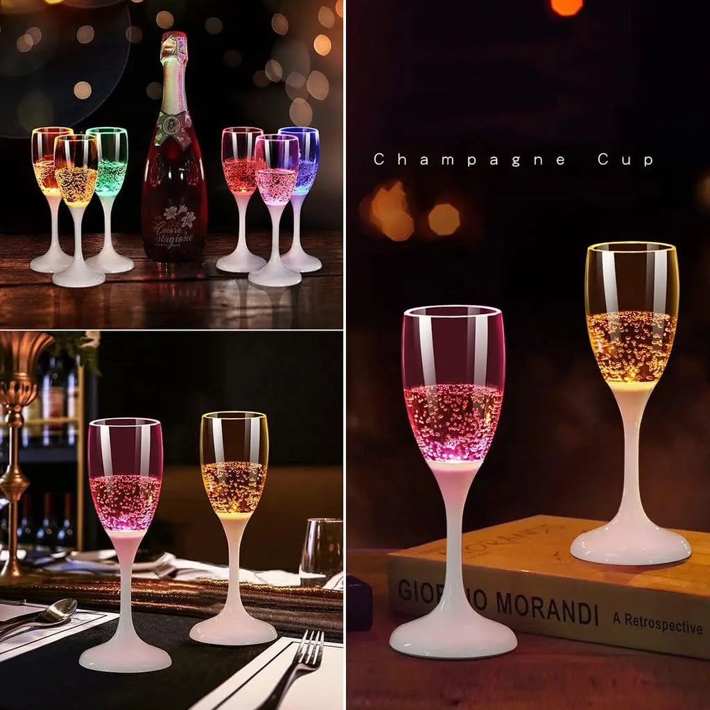 LED Luminous Cup Champagne Food Grade Unique Creative Goblet Year
