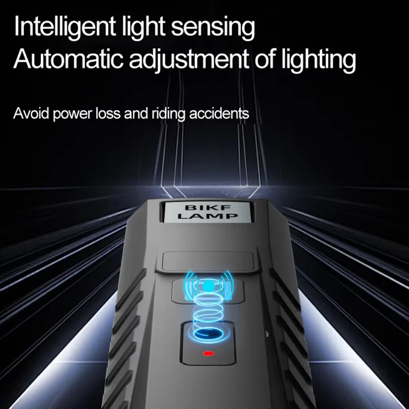USB Rechargeable Bike Light Auto Sensing Headlight Night Riding