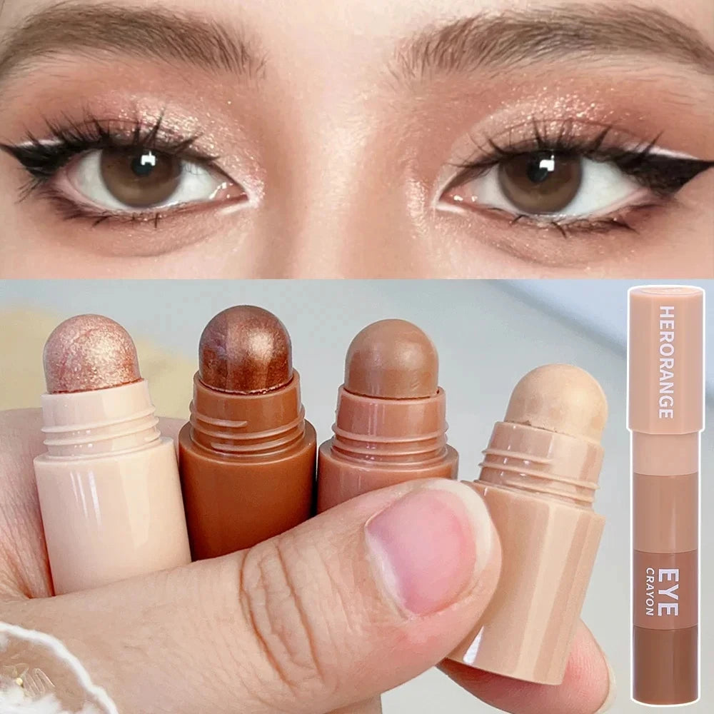 4 5 In1 Pearlescent Eyeshadow Pencil Glitter Silkworm Liner