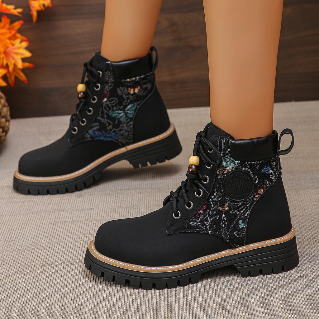 Women Ankle Boots 2025 New Luxury Brands Classic Boots High Top Motorcycle Shoes Designer Casual Women Shoes Zapatos De Mujer Zpaxo