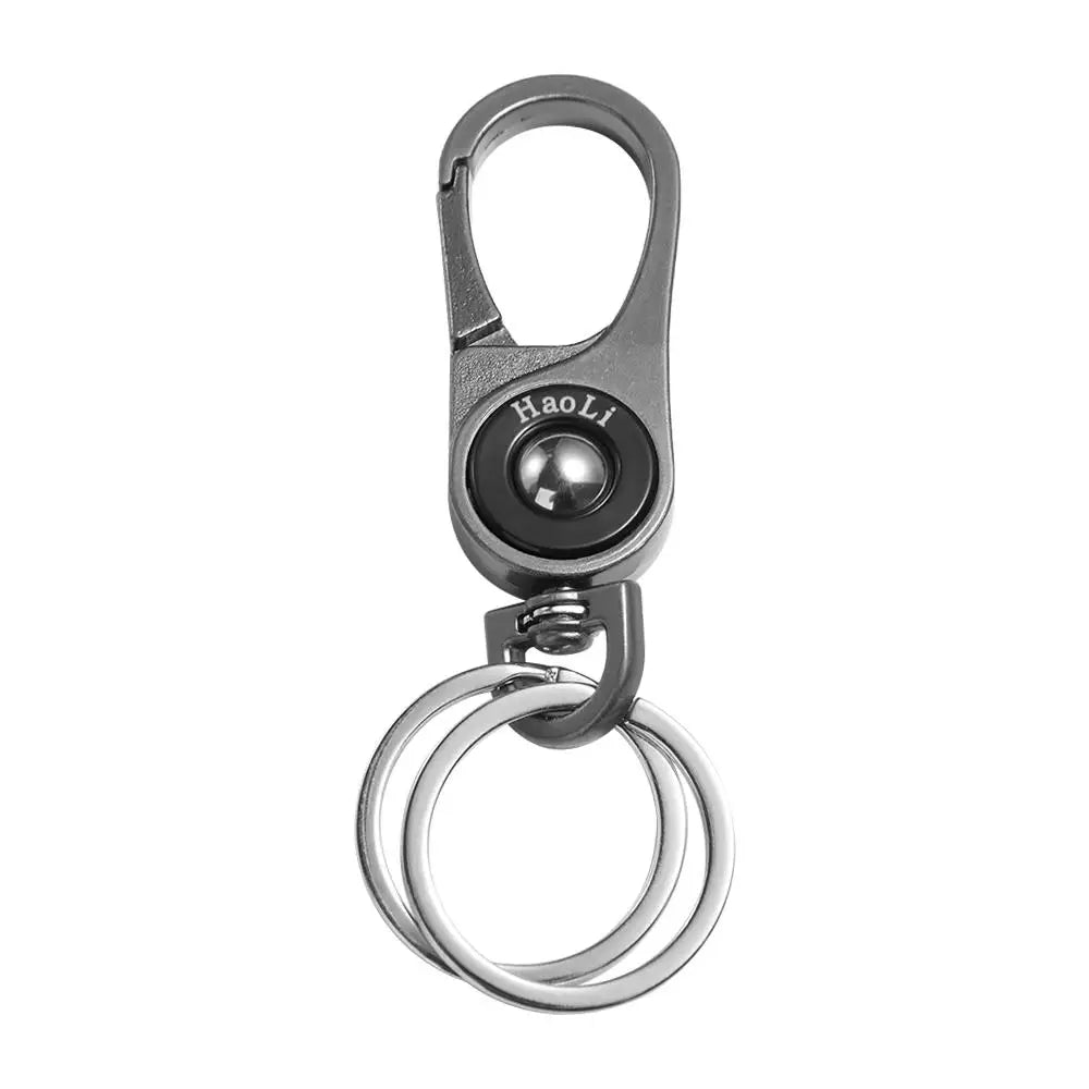 Zinc Alloy Titanium Carabiner Key Clip Polishing Business Style Titanium Car Keychain Comfortable Grip CNC Processing Zpaxo black