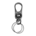 Zinc Alloy Titanium Carabiner Key Clip Polishing Business Style Titanium Car Keychain Comfortable Grip CNC Processing Zpaxo black