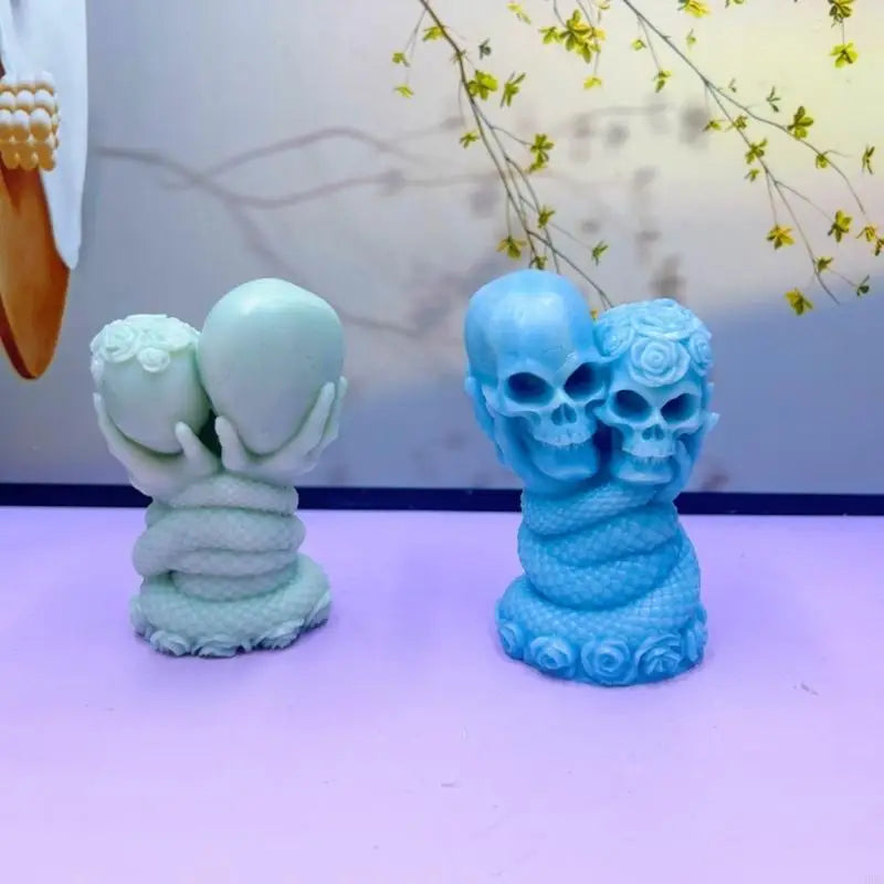 Skull Rose Snake Silicone Molds Making Soap Chocolate Halloween Home
