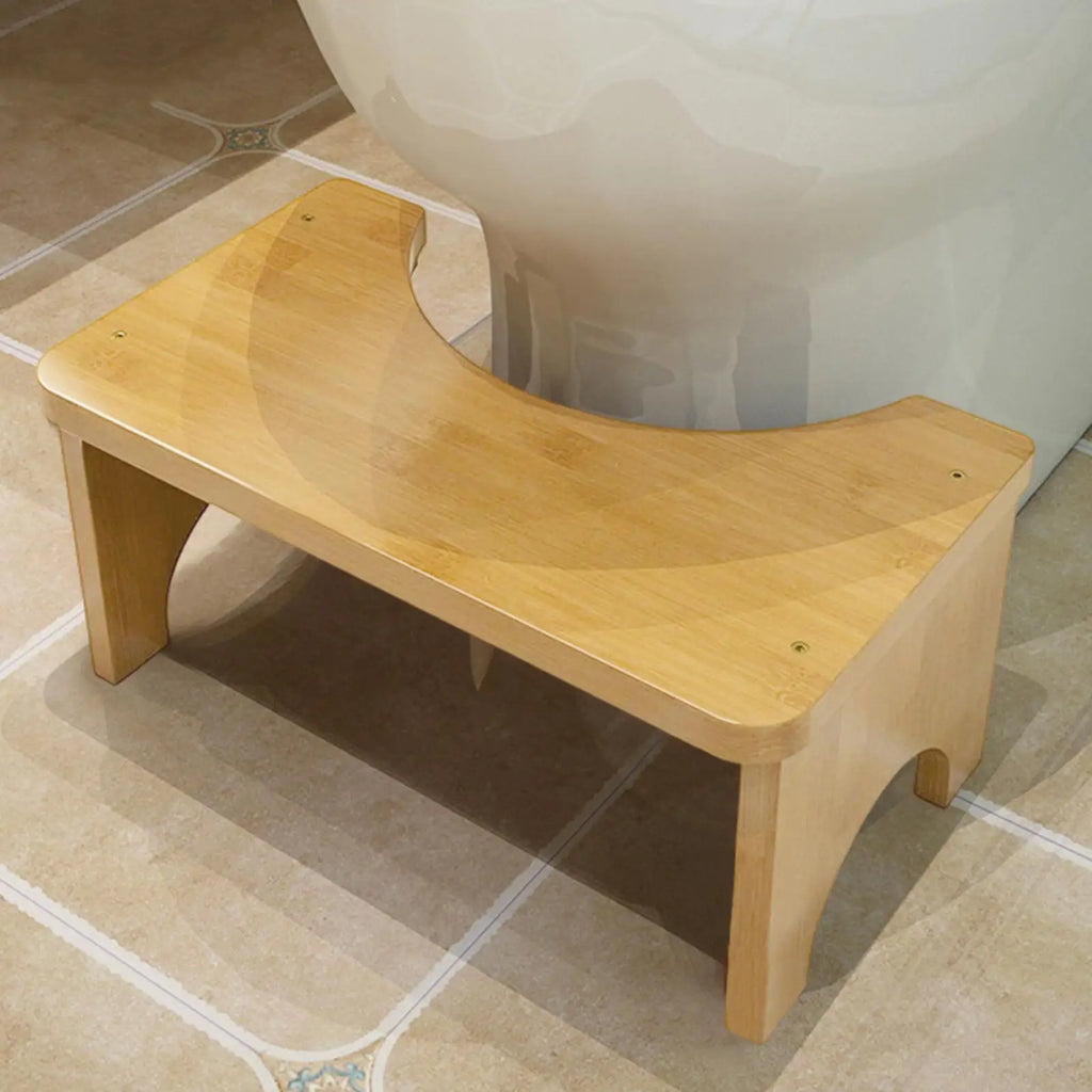 Toilet Stool Wooden Seat Ergonomic Potty Step Adults Elderly Children