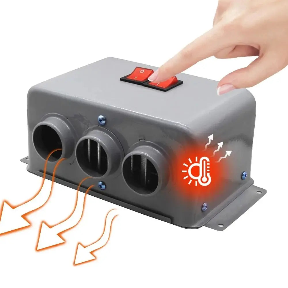 12V 24V Car Heater 3 Hole Power Electric Fan Anti-fog Low Noise Zpaxo
