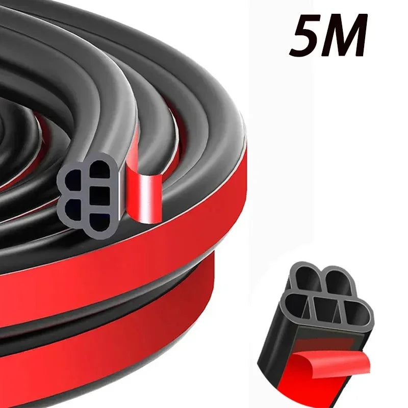 Car Soundproof Rubber Door Seal Sticker Self-adhesive Weather Strip