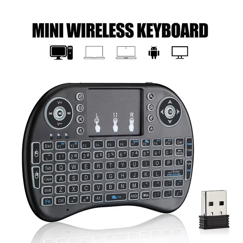 Mini Wireless Keyboard 2.4G No Backlit Air Mouse Touchpad Remote For PC Laptops Android TV Keyboard Accessory Remote Accessories Zpaxo