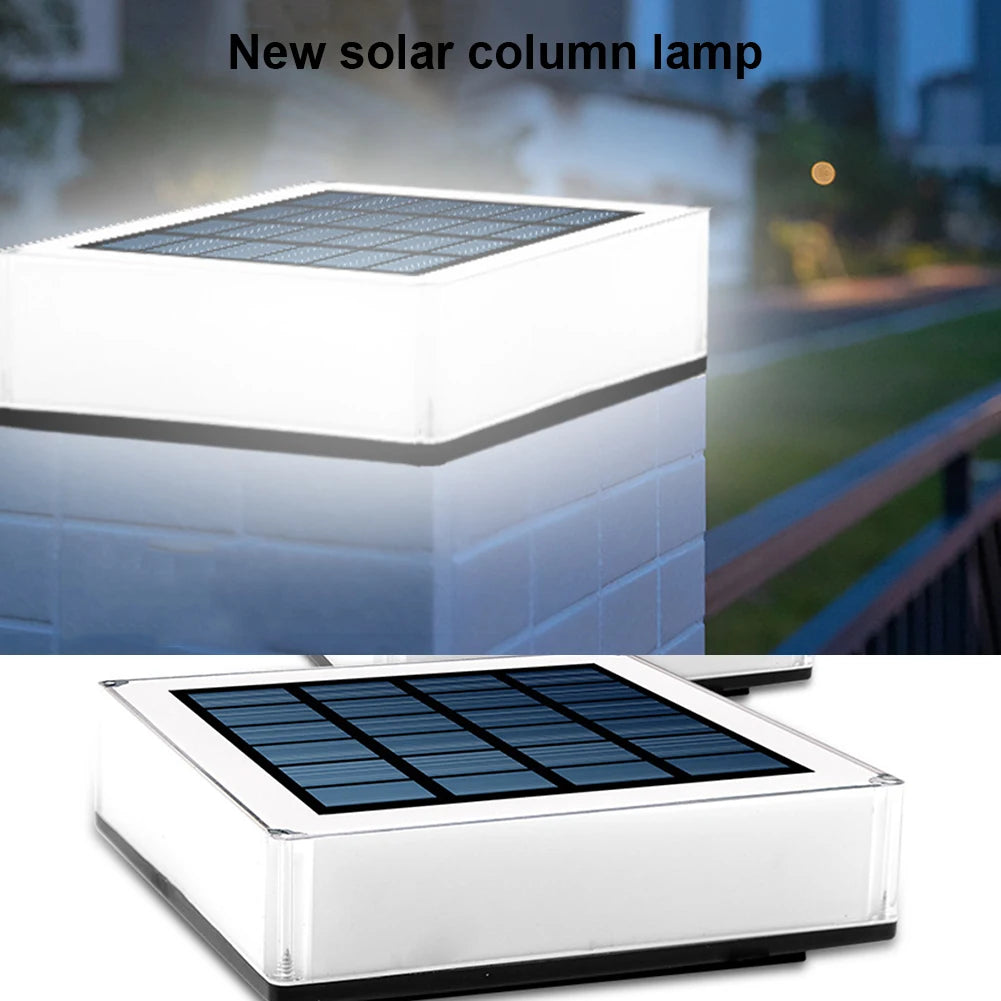 Solar Pillar Light LED Waterproof Terrace Lamp Outdoor Courtyard