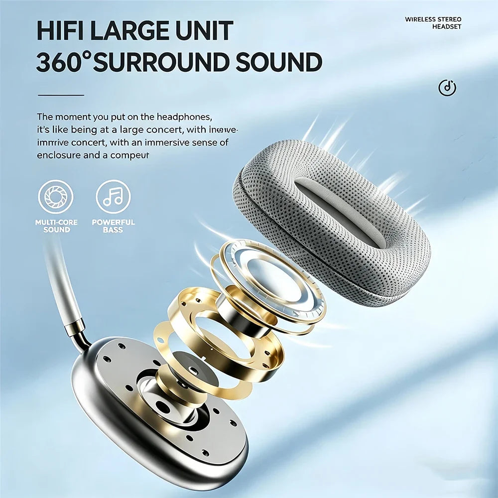 KEBIDUMEI Bluetooth 5 3 Headphones Screen ANC HIFI Stereo Wireless