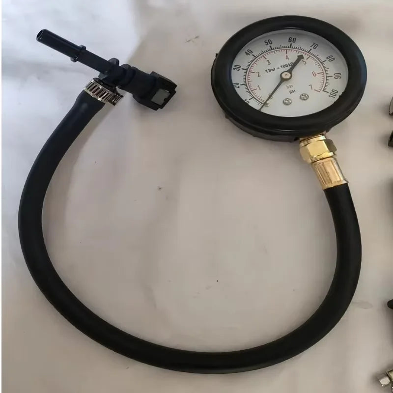 Car Motorcycle Automobile Fuel System Gasoline Pressure Gauge Tester
