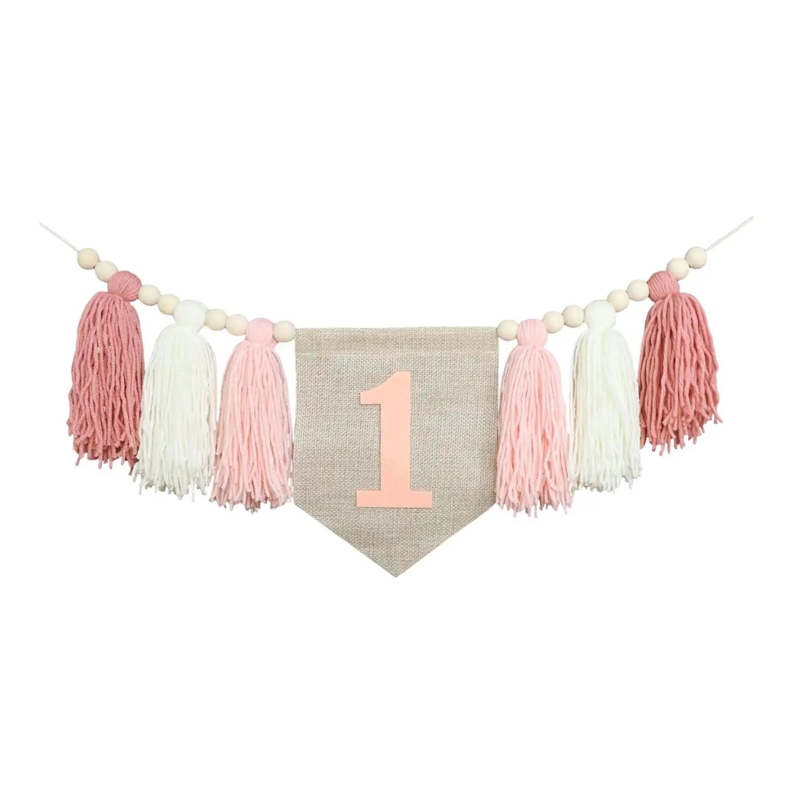1ST Birthday Highchair Banner Decoration Photo Prop Birthday Party Birthday Zpaxo Pink