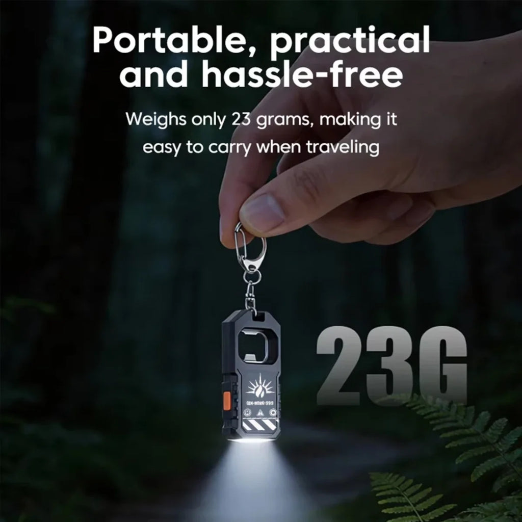 KDULIT Mini COB Keychain Flashlight – Type-C Rechargeable Torch
