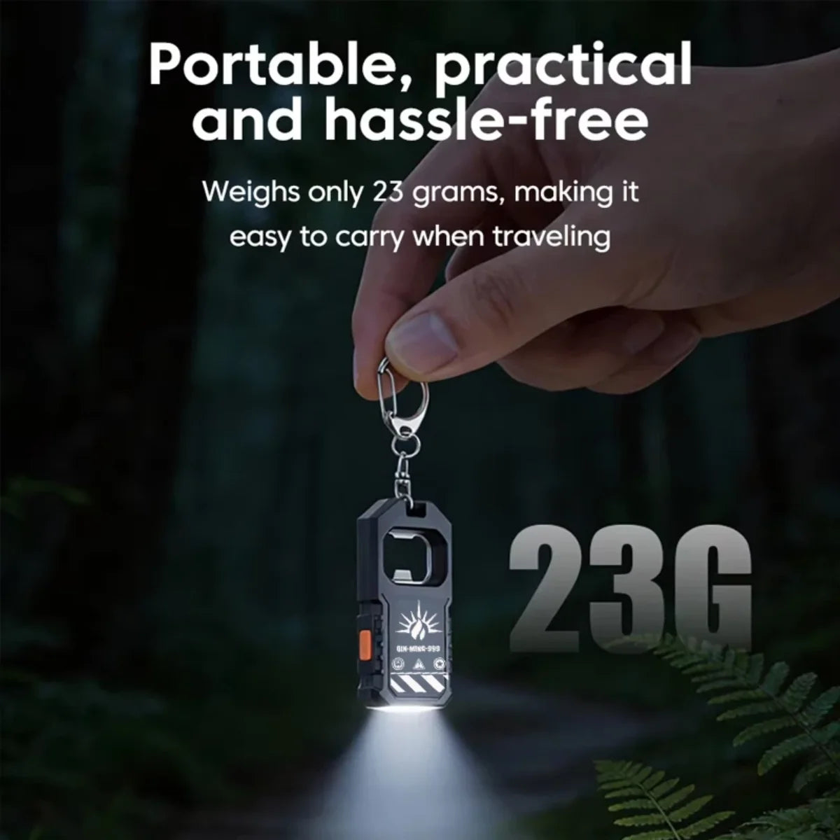 KDULIT Mini COB Keychain Flashlight – Type-C Rechargeable Torch