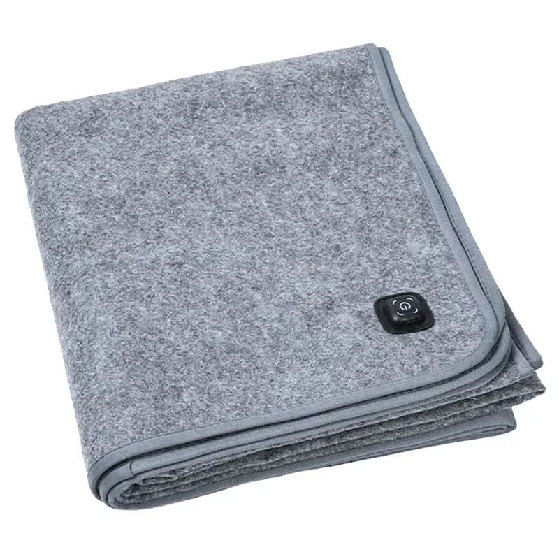 USB-C Electric Heated Blanket – 6-Zone 10W Washable Plush Mat Electric Heated Blanket Zpaxo GRAY
