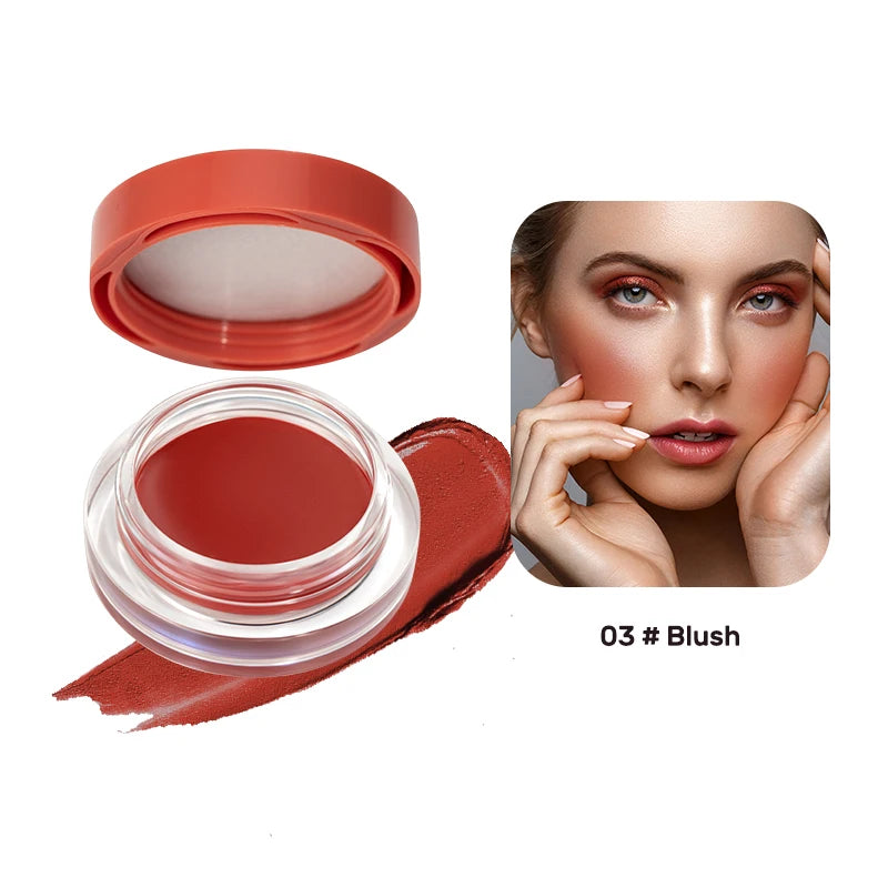2-in-1 Powder Blusher Easy Waterproof Smooth Apply Long-lasting