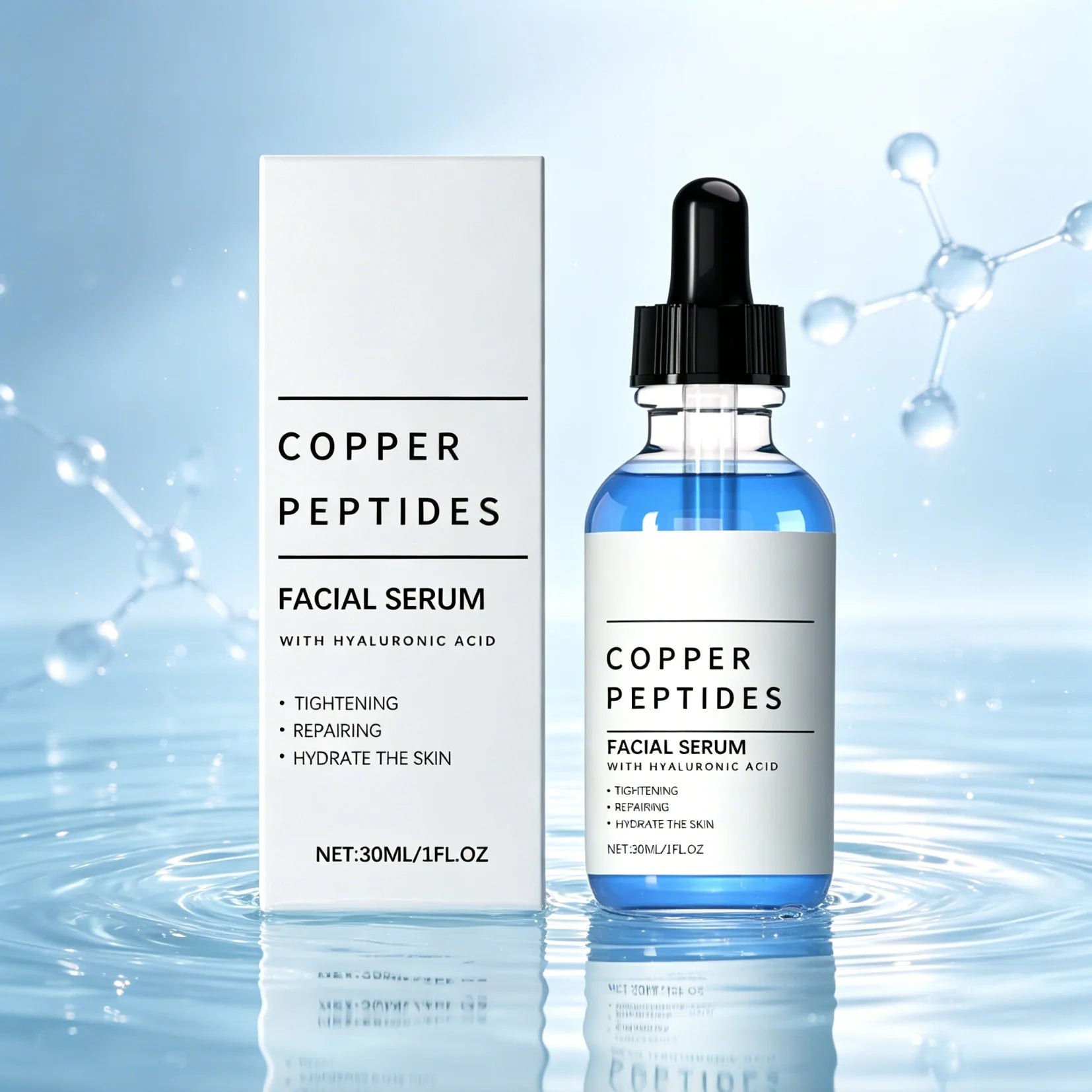 Copper Peptide Serum – Anti-Wrinkle, Firming & Hyaluronic Acid Face Serum Zpaxo