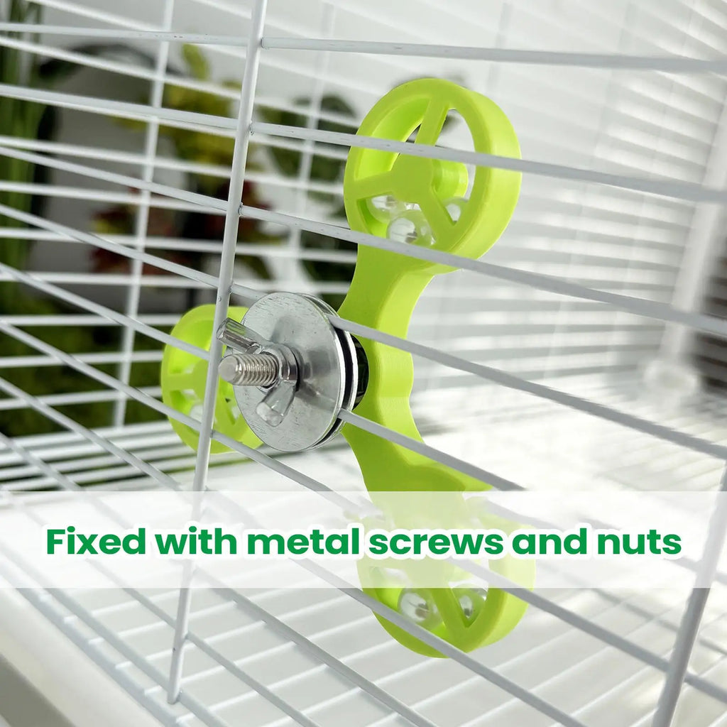 Bird Toys for Parrots Bite-Resistant Bird Cage Accessories Parrot Toys Spinner Wheel for Chewing Entertainment Boredom Relief Zpaxo