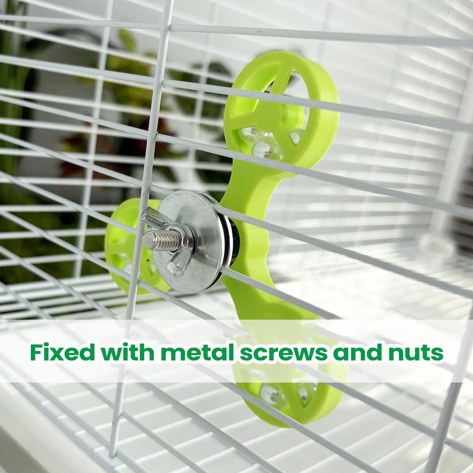 Bird Toys for Parrots Bite-Resistant Bird Cage Accessories Parrot Toys Spinner Wheel for Chewing Entertainment Boredom Relief Zpaxo