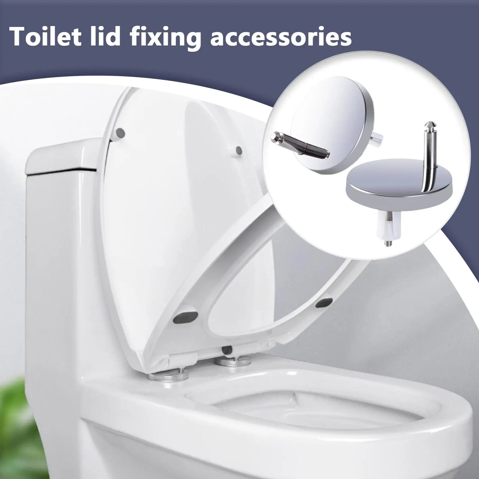 2-Pack Universal Toilet Seat Hinges – Stainless Steel Top Fix Toilet Seat Hinges Zpaxo