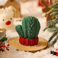 Winter Christmas Scented Candles Atmosphere Mini Wool Gloves Shape Zpaxo green