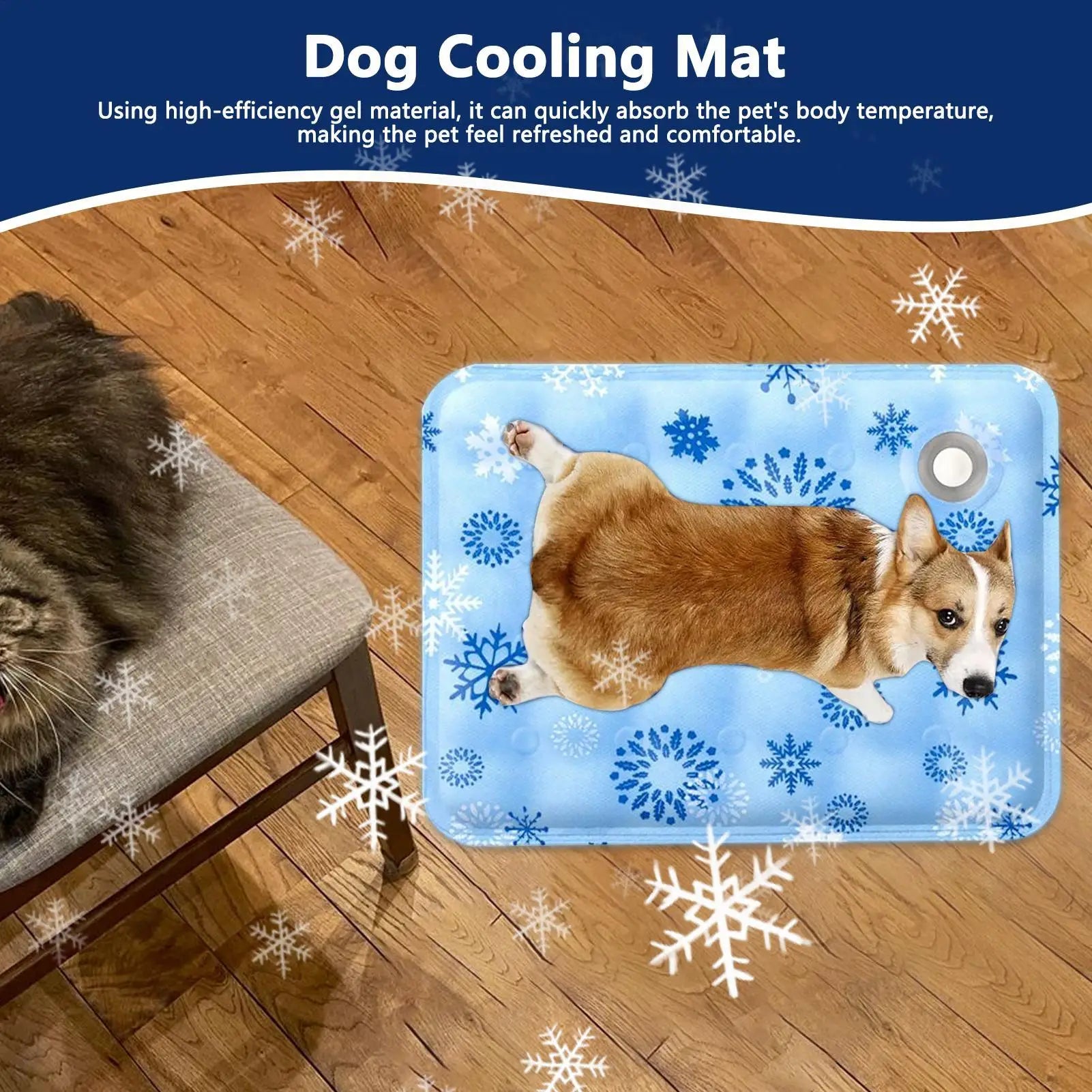 Dog Cooling Mat Self Crate Pad Waterproof Ice Pet Sleeping Resting