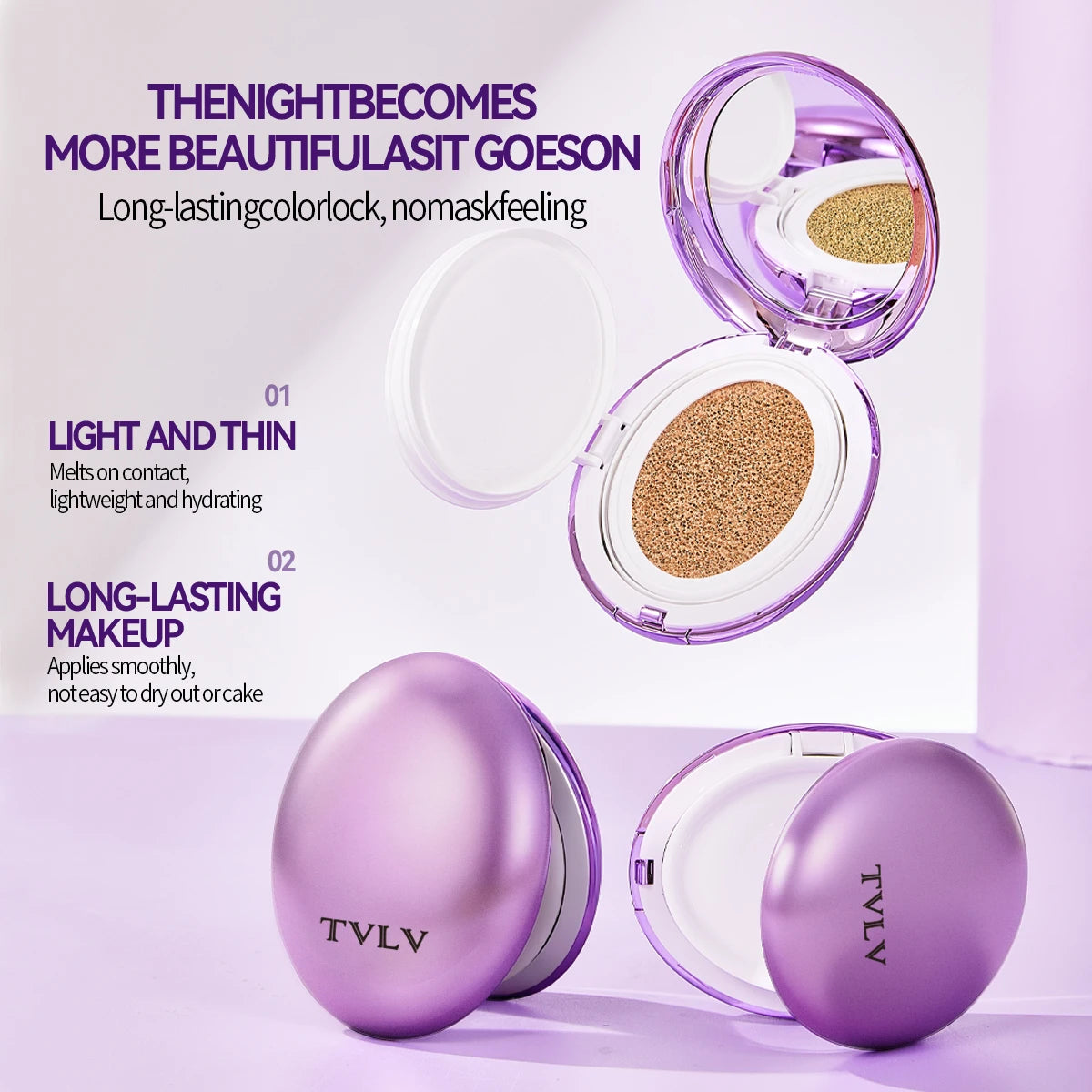 Oval Air Cushion Foundation Make-up Covers Defects Lasting Makeup