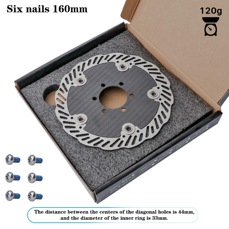 140/160mm Carbon Fiber Brake Disc High-strength Lightweight Design Road Bike Replacement Parts Cycling Accessories 1PC Zpaxo 2