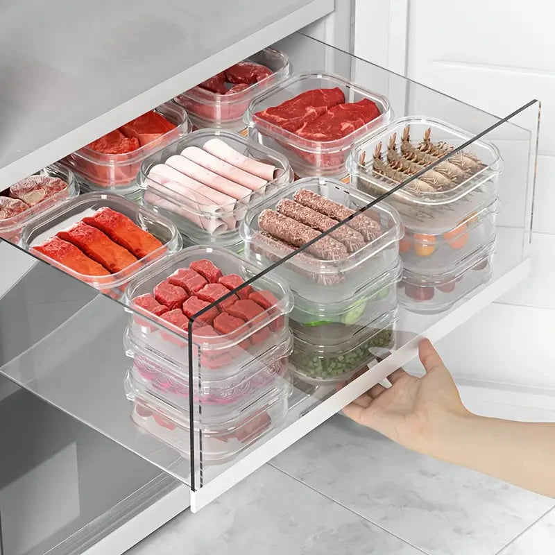Stackable Microwave-Safe Food Containers for Veggies, Meat, Ginger, Grains - Kitchen & Camping Use Zpaxo