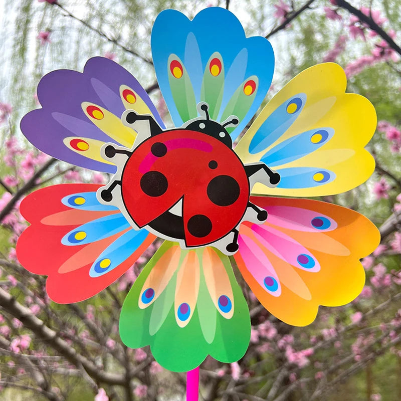 Cartoon Insect Flower Windmill Whirligig Home Garden Decoration Zpaxo