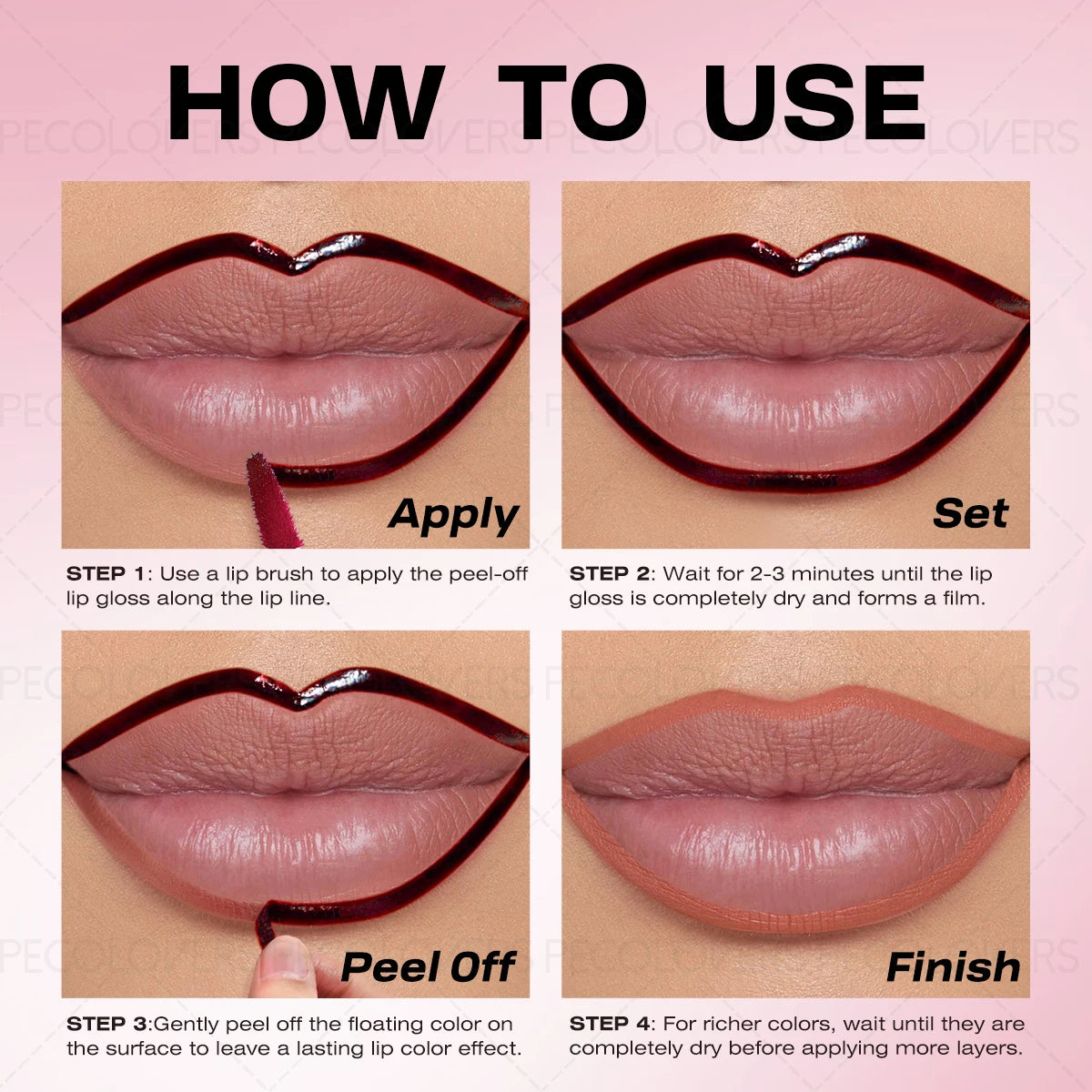 Peel Off Lip Liner Pen Long-lasting Waterproof Smudge-proof Stain Zpaxo