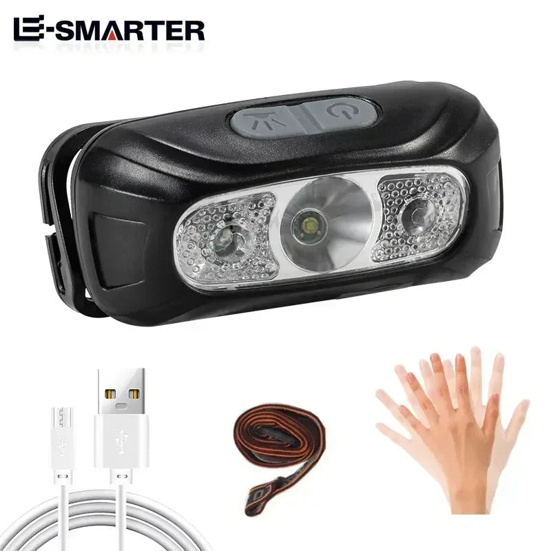 ESMARTER COB LED Rechargeable Sensor Headlamp – Camping Fishing