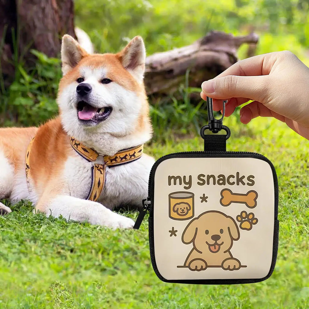 Portable Dog Treat Bag With Hook And Zipper Pet Training Pocket Puppy Pet Training Outdoor Walking Bag Dog Training Accessory Zpaxo