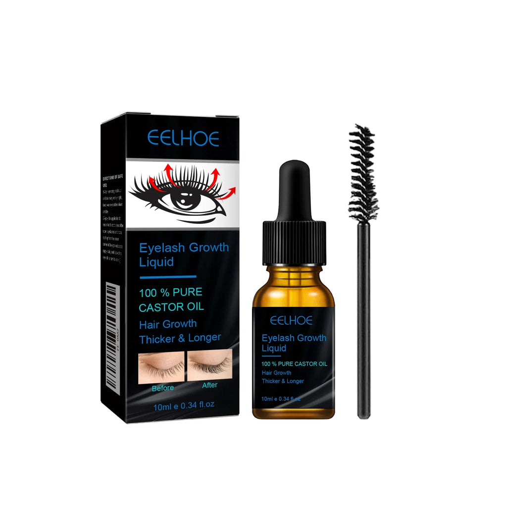 Castor Oil Eyebrow & Eyelash Growth Serum 10ml | Eelhoe Eyebrow Growth Serum Zpaxo 1pcs