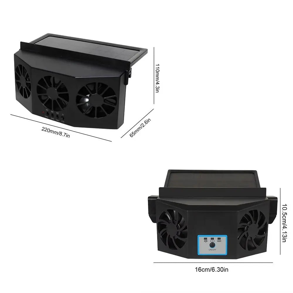 Solar Charging Auto Cooling Fan Assisted Ventilation Car Air Cooler Zpaxo