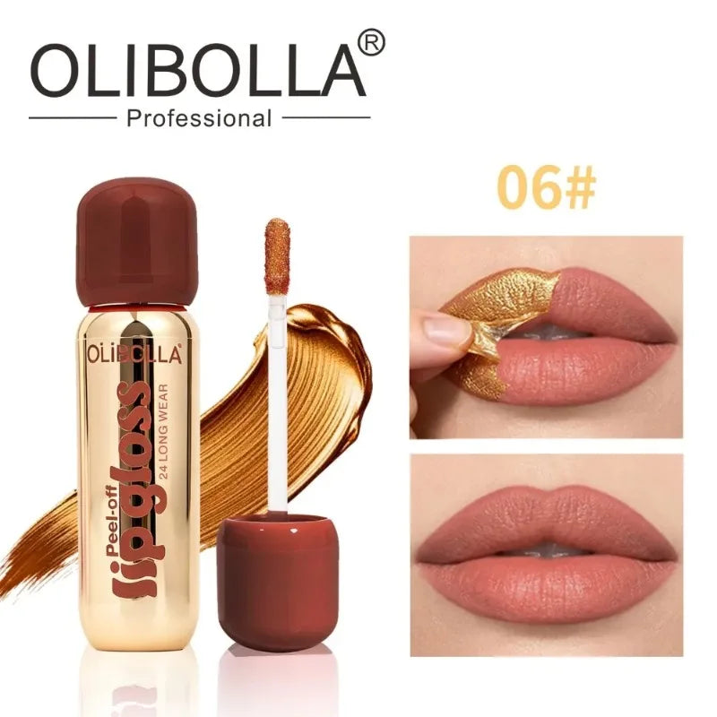 6 Gold Peel-off Lip Liner Gloss Waterproof Long-lasting Matte