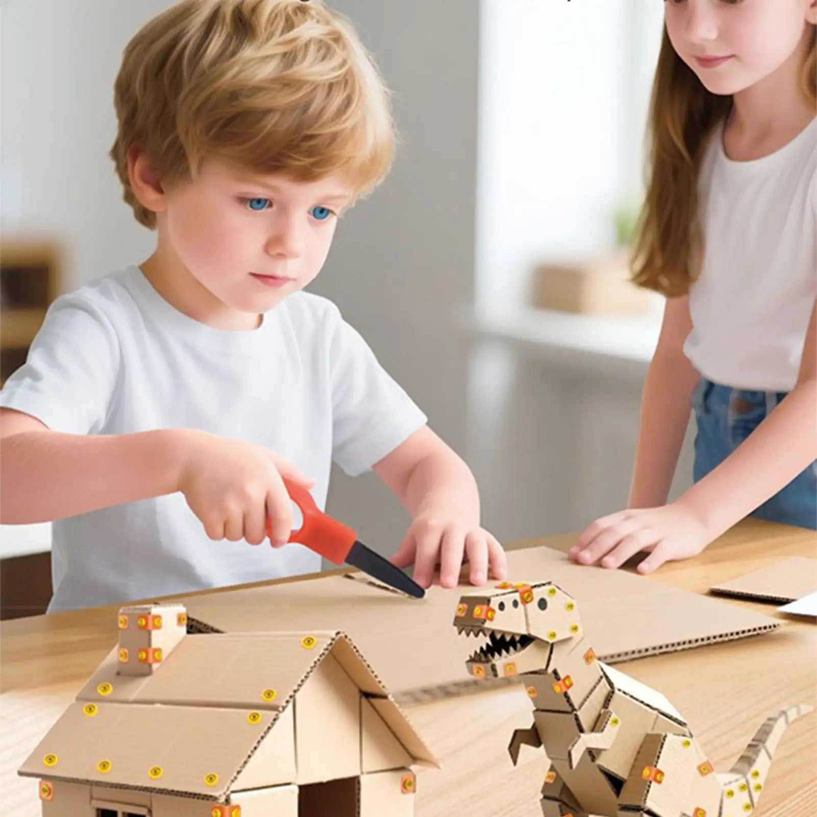 Cardboard Cutting Tools For Kids Cardboard Cutter Tools For Kids Educational Learning Construction Toys For Son Boys Family Zpaxo