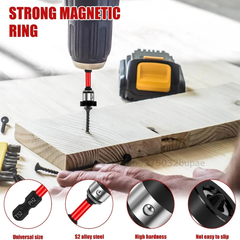 Positioning Screwdriver Bits Steel Magnetic Batch Head for Plasterboard Drywall Locating Batch Head Screws Setter Drilling Tool Zpaxo