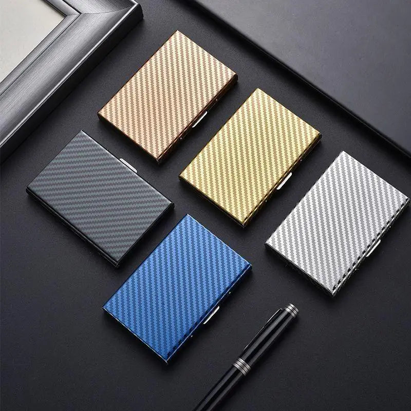 Money Bag Wallet RFID Blocking Men's Single Carbon Fiber Card Holder Zpaxo